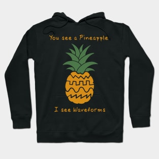 Funny Synthesizer Waveform Pineapple Hoodie